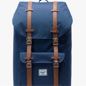 Herschel Supply Co. Navy Backpack with Brown Straps